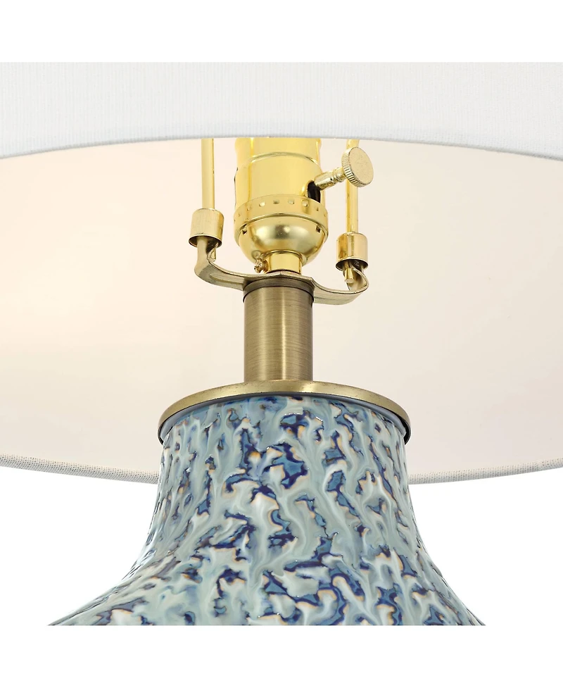 Possini Euro Design Victoria 29 1/2" Tall Modern End 3-Way Table Lamp / Finish Ceramic Single Living Room