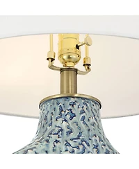 Possini Euro Design Victoria 29 1/2" Tall Modern End 3-Way Table Lamp / Finish Ceramic Single Living Room