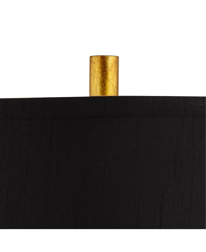 Possini Euro Design Athena 35 1/2" Tall Sculptural Large Modern End Table Lamps Set of 2 Pull Chain Gold Leaf Living Room Bedroom Shade