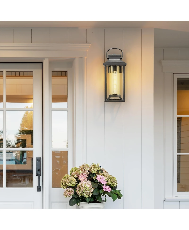 Flynama Outdoor Porch Wall Light, Exterior Wall Mount Sconce, Modern Lantern Style, Waterproof and Rust-Resistant