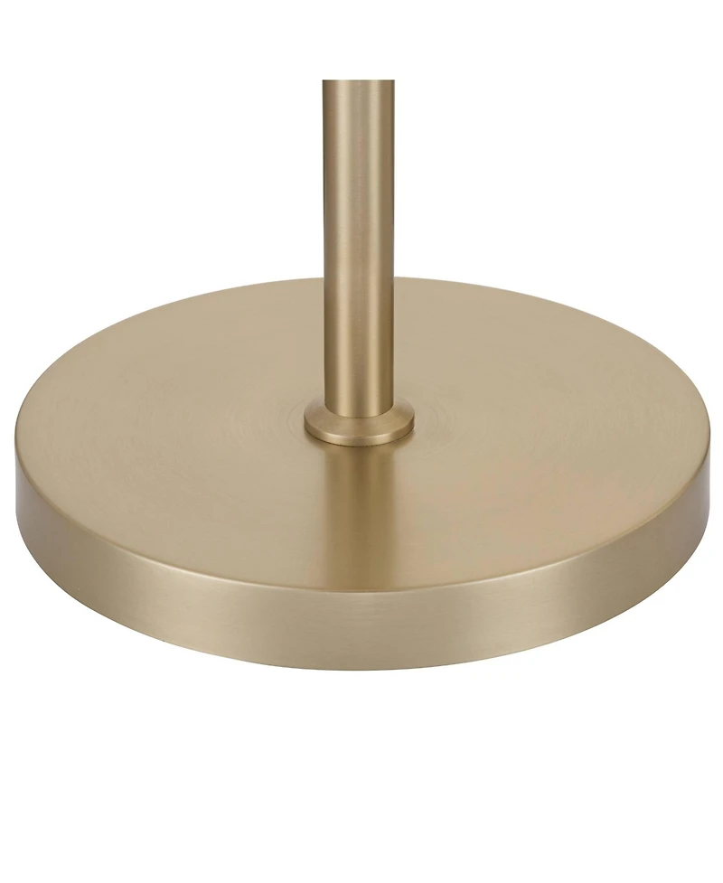 Possini Euro Design Possini Euro Brella 58"H Gold Rattan 2-Light Pull-Chain Floor Lamp