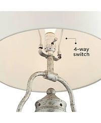 Franklin Iron Works Rustic Farmhouse Usb Lamp with Table Top Dimmer and Nightlight Led 26"