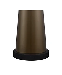 Possini Euro Design Karen Modern Table Lamp with Round Marble Riser 36" Tall Dark Gold Glass Shade for Bedroom Living Room Nightstand