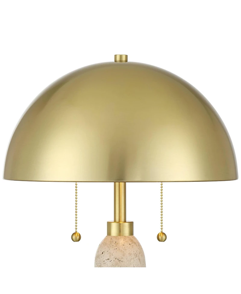 Possini Euro Design Possini Euro Chanterelle 24 1/2" Faux Stone Dome Table Lamp Set of 2