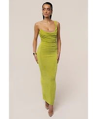 Jluxlabel Women's Slinky Krishna One Shoulder Maxi Dress