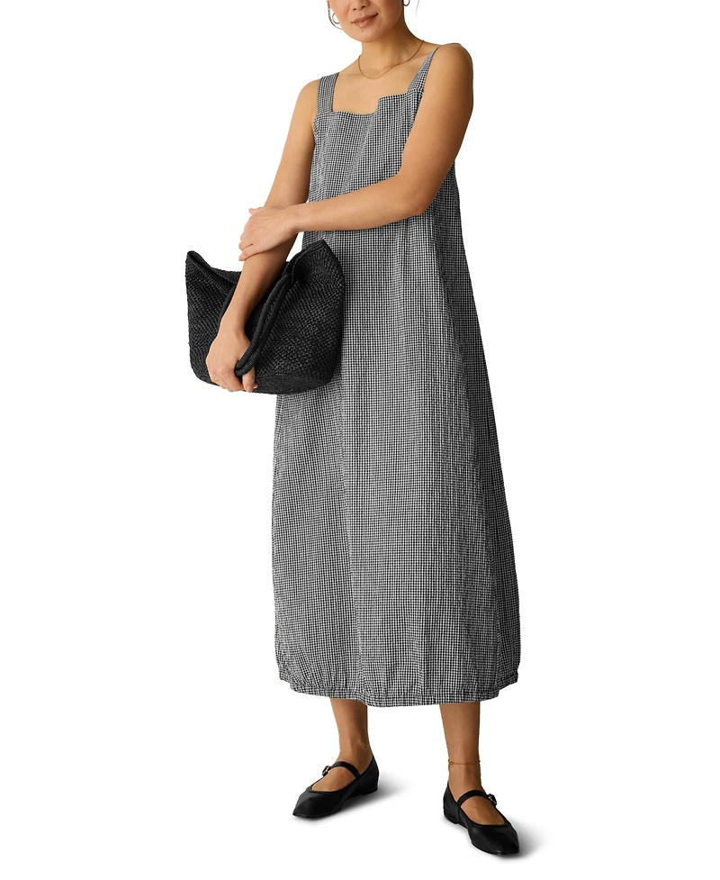 Eileen Fisher Women's Sleeveless Square Neck Lantern Dress