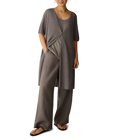 Eileen Fisher Women's V-Neck Short-Sleeve Cardigan Sweater