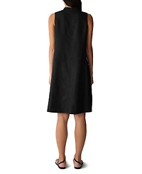 Eileen Fisher Women's Sleeveless Split Collar Dress