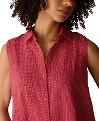 Eileen Fisher Women's Sleeveless Collared Shirt