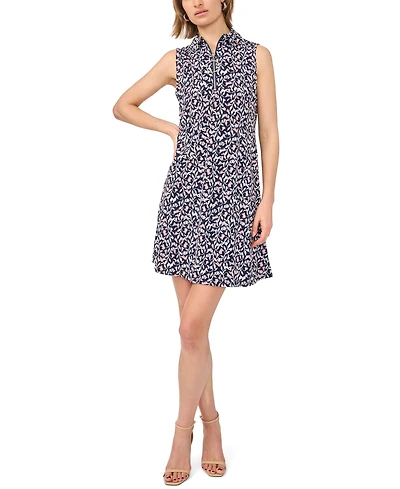 Msk Women's Sleeveless Zip Dress