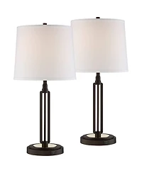 Franklin Iron Works Javier 24 1/2" High Mid Century Modern Table Lamps Set of 2 with Usb Port