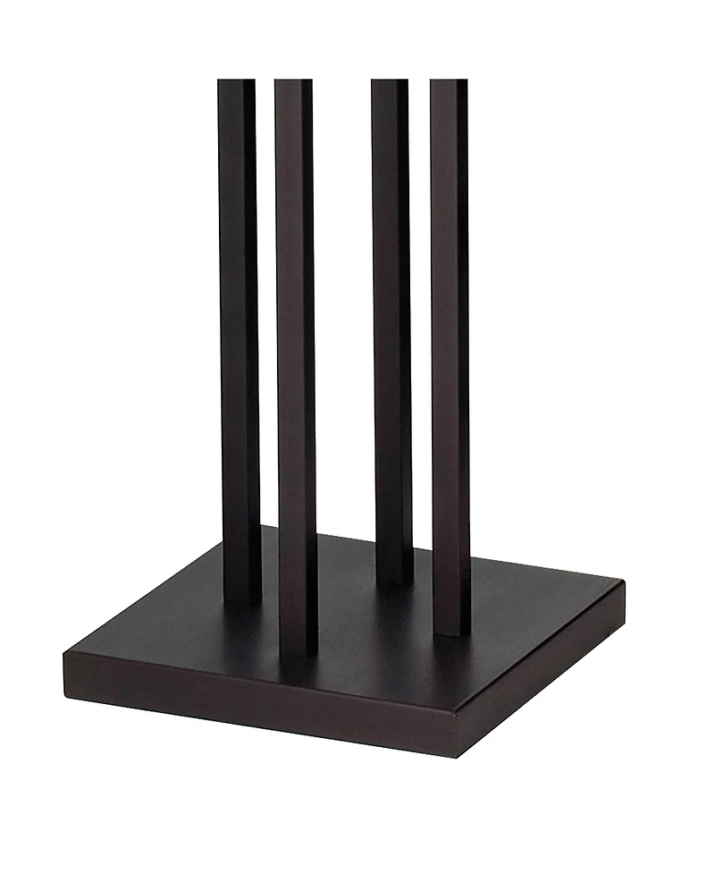 Franklin Iron Works Rustic Farmhouse Torchiere Floor Lamp with Usb Charging Port 4-Light 72 1/2" Tall