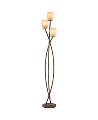 Franklin Iron Works Vierra Trio Farmhouse Rustic 68" Tall Standing Floor Lamp 3-Light Foot Switch