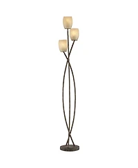 Franklin Iron Works Vierra Trio Farmhouse Rustic 68" Tall Standing Floor Lamp 3-Light Foot Switch