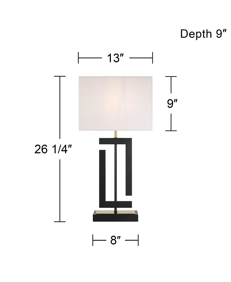 360 Lighting Pellana 26 1/4" High Brass Usb Table Lamp