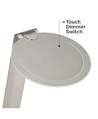 Possini Euro Design Kobie 21 3/4" High Modern Desk Lamp Adjustable Height Led Usb Port Nickel Finish Metal Home Office