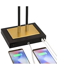 Franklin Iron Works Stefano 30 1/4" High 2-Light Pull Chain Usb Table Lamp