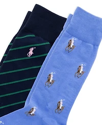 Polo Ralph Lauren Men's 2-Pk. Knit-In Pony Slack Socks