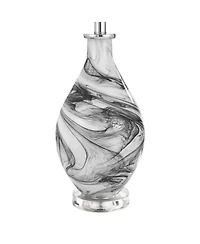 Possini Euro Design Marisa 27 1/2" Tall Modern 3-Way Table Lamp Swirl Finish Art Glass Single Shade Living Room Bedroom