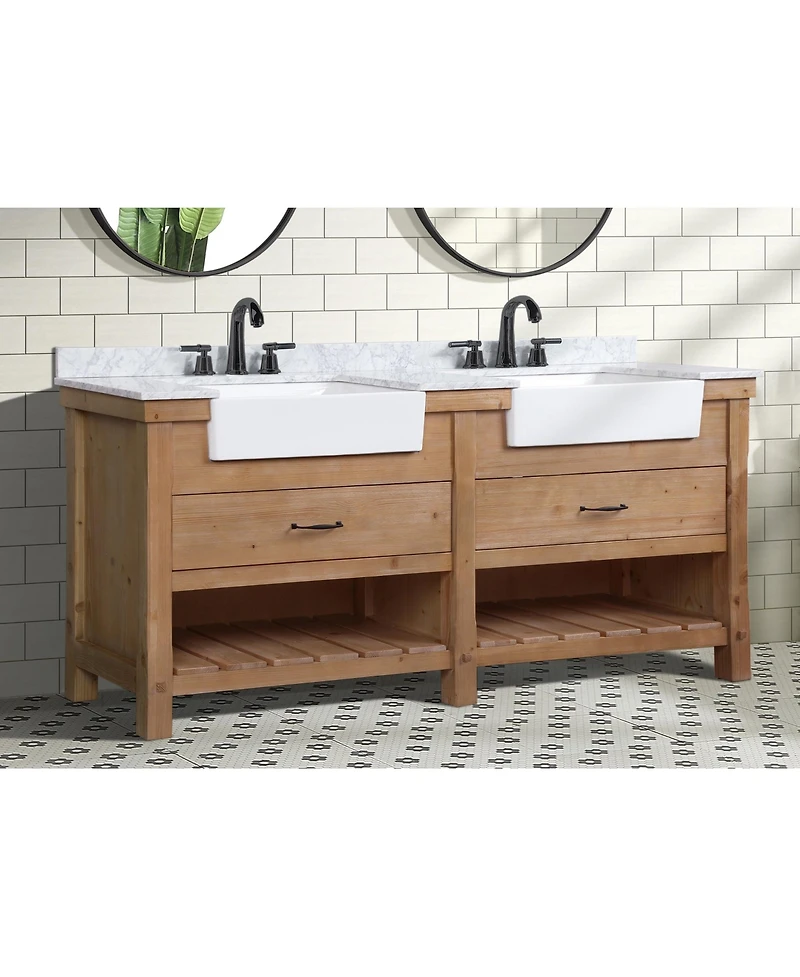Ari Bath Marina 72" Bathroom Vanity Driftwood