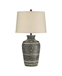 John Timberland Rustic Southwestern Jar Table Lamp with Usb Charging Port 32" Tall