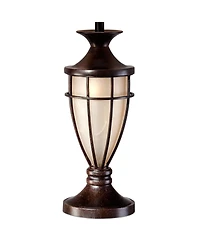 John Timberland Traditional Table Lamps 33" Tall Set of 2 with Nightlight Lantern Brushed Iron Cage