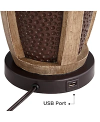 John Timberland Parker Industrial Table Lamps Set of 2 with Round Risers 30" Tall