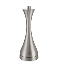 360 Lighting Koncave 24 1/2" High Modern Table Lamps Set of 2 Brushed Nickel Finish Metal Shade Living Room Bedroom