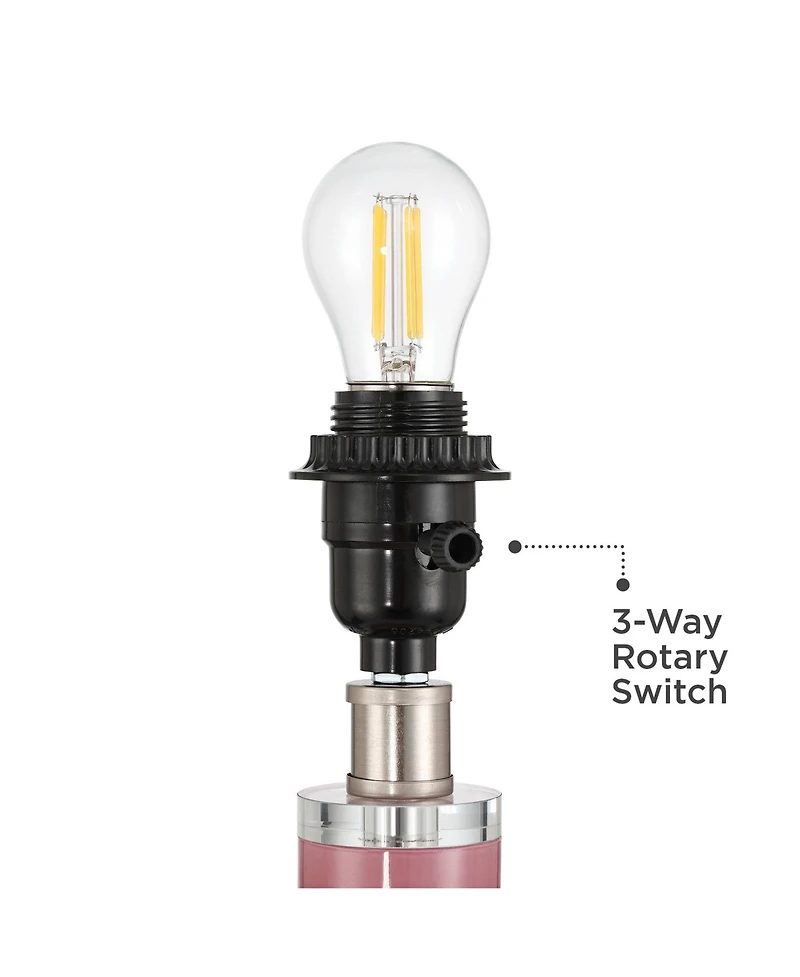 360 Lighting Stuart High Glass Flower Accent Table Lamp