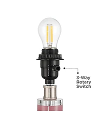 360 Lighting Stuart High Glass Flower Accent Table Lamp