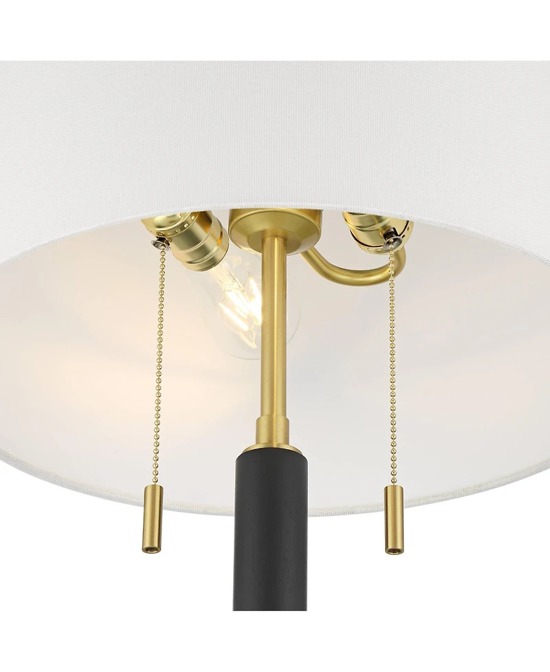 360 Lighting Rawdon 27" High Brass Light Pull-Chain Table Lamp Set of 2