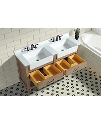 Ari Bath Marina 60" Bathroom Vanity Weathered Fir