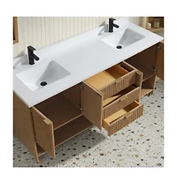 Ari Bath Diego 72" Bathroom Vanity Oak