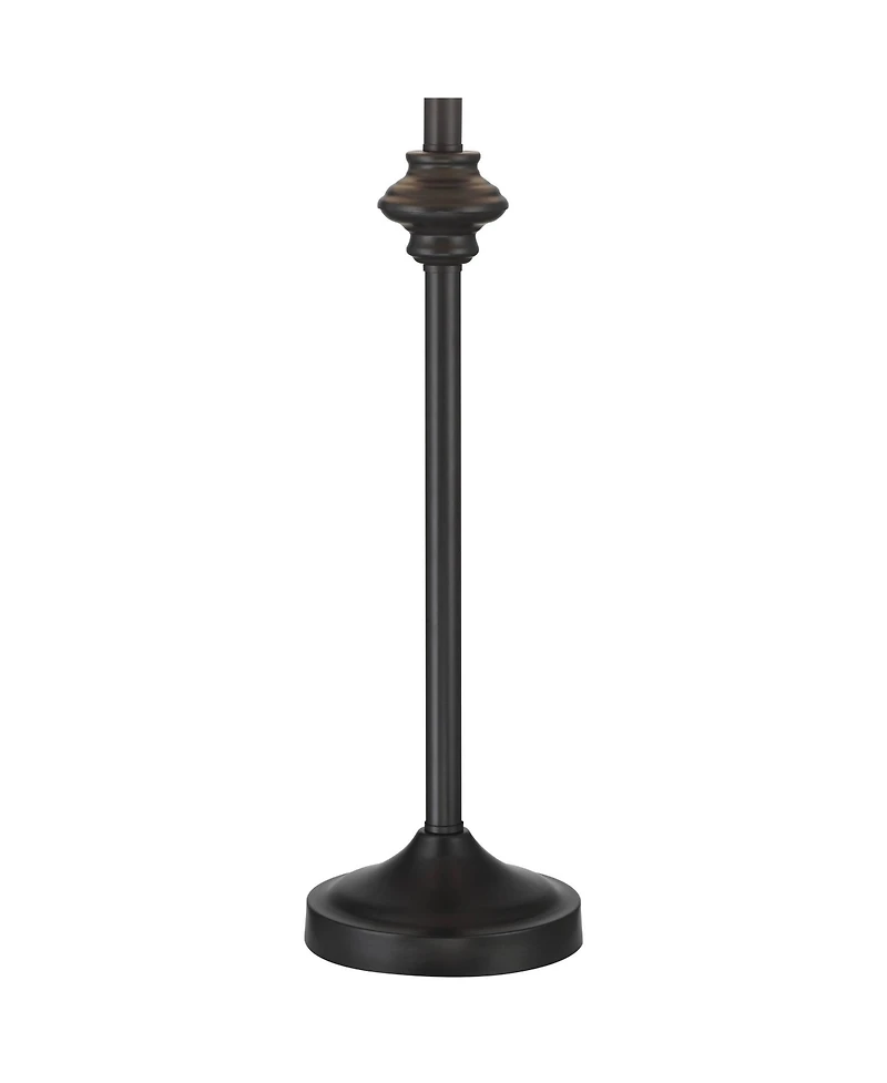 360 Lighting Lynn 26" Tall Skinny Buffet Modern Table Lamps Set of 2 Finish Metal Burlap Linen Shade Living Room Bedroom