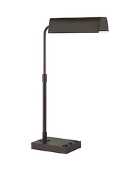360 Lighting Harris 25 1/2" High Pharmacy Modern Desk Lamp Usb Port Ac Power Outlet Finish Metal Home Office Charging