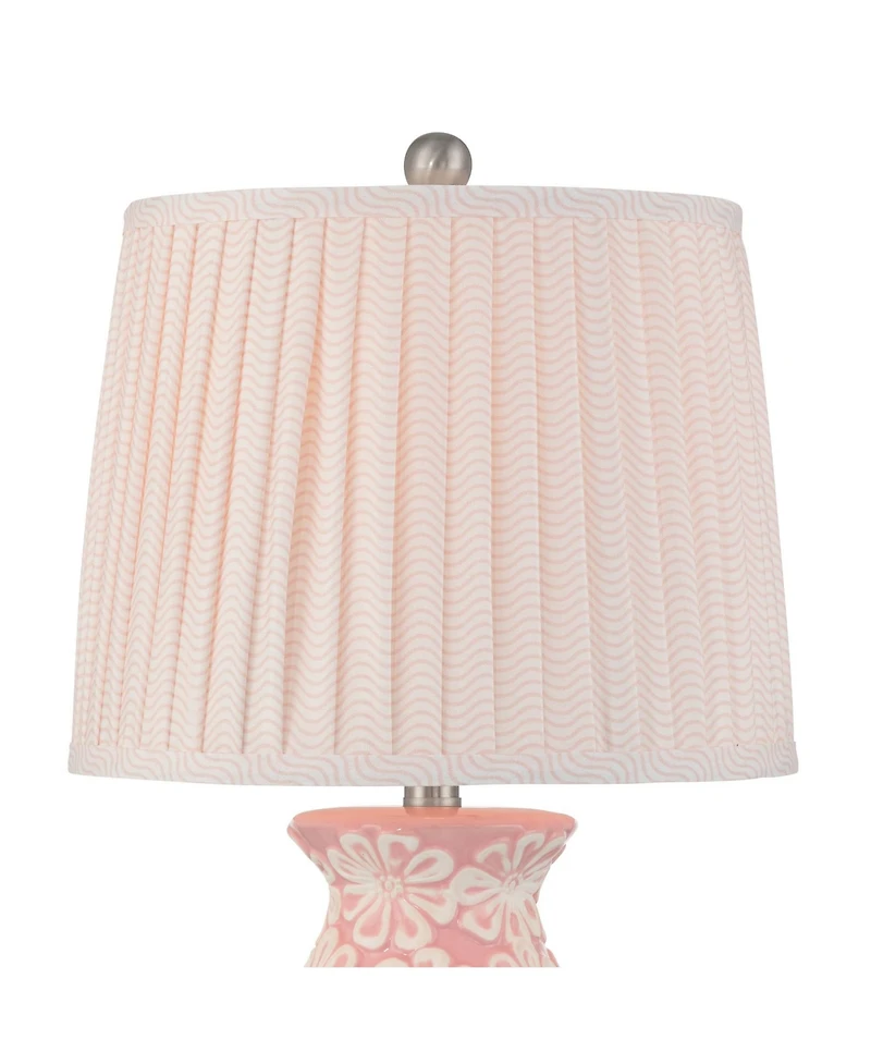 360 Lighting Buttercup 25"H Flowers Ceramic Table Lamp with Dimmer