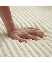 Homsee 106" Modular Sectional Sofa with Pillows, L-Shape Corduroy Cloud Couch