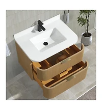 Ari Bath Chantal 30" Floating Bathroom Vanity Oak