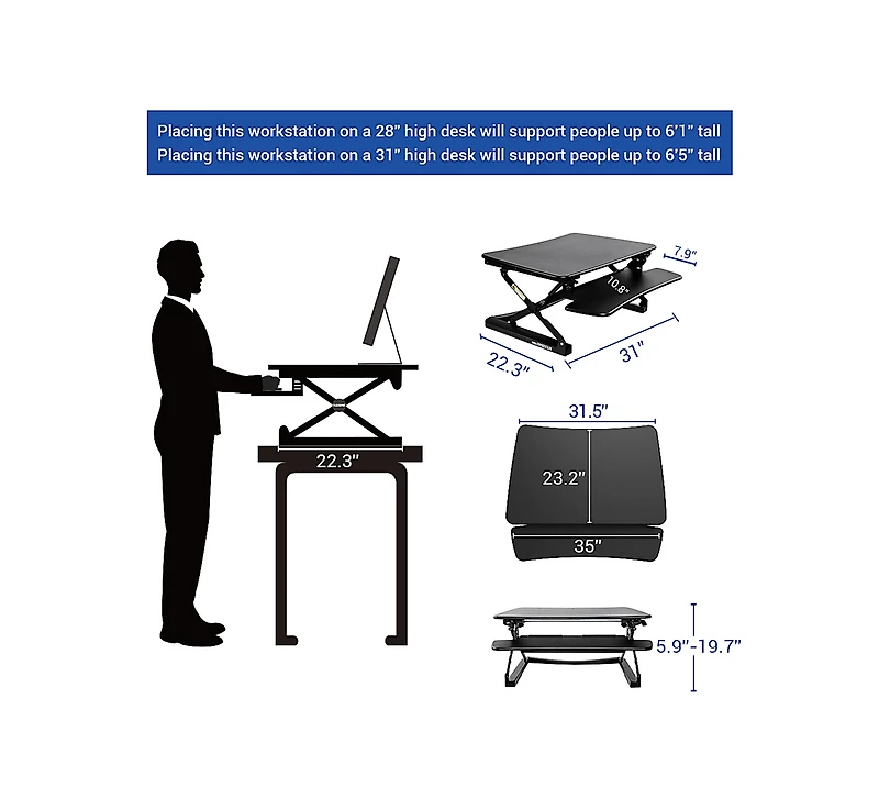 FlexiSpot Classic Series Sit-Standing Desk Converter