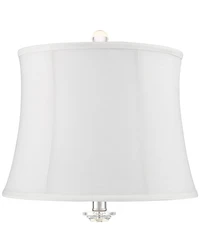 360 Lighting Solange 25" High Modern Luxe Table Lamps Set of 2 Finish Metal Stacked Crystal Living Room Bedroom