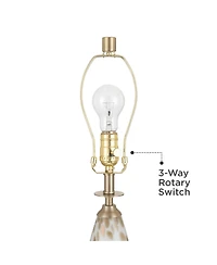 360 Lighting Melina 27 1/2" High Glass Table Lamp Set with Dimmer