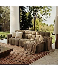 Homsee 4-Piece L-Shaped Sectional Sofa with High Backrest | Premium Chenille Upholstery