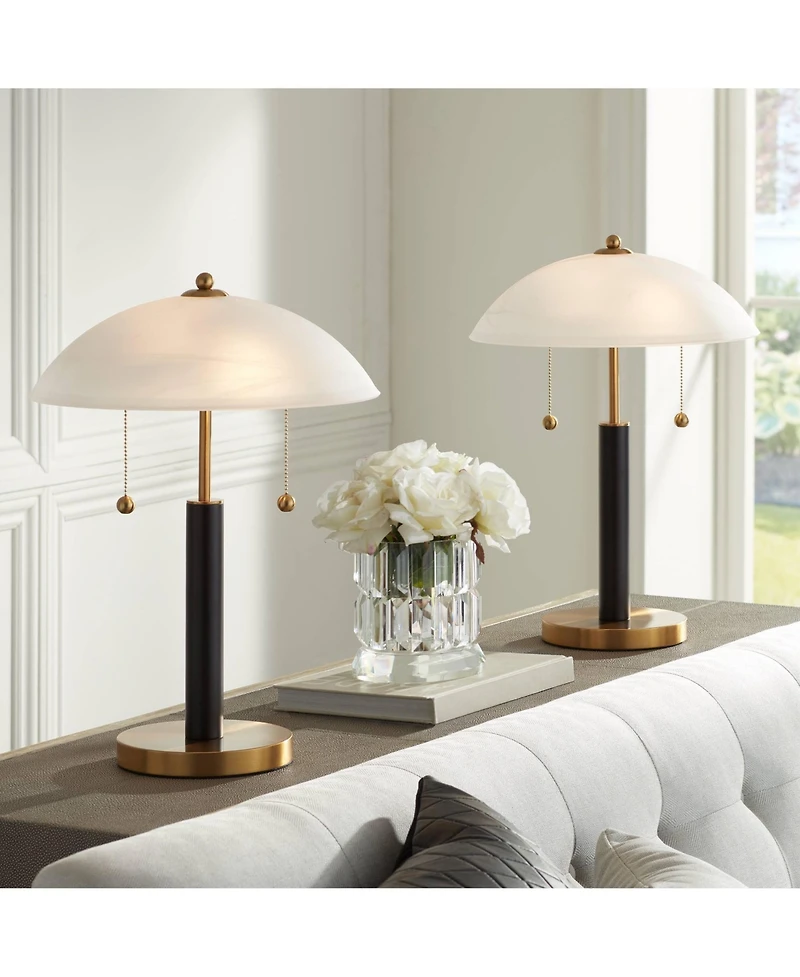 360 Lighting Orbital 19.5" High Small Mid Century Modern Accent Table Lamps Set of 2