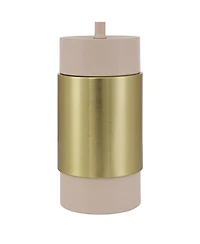 360 Lighting Delia 16" High Antique Brass Mushroom Accent Table Lamp Set of 2