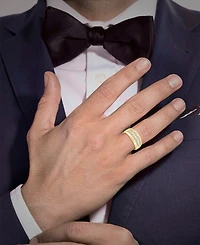Macy's Men's Lab Grown Diamond (1 ct. t.w.) Ring Gold Vermeil Over Sterling Silver