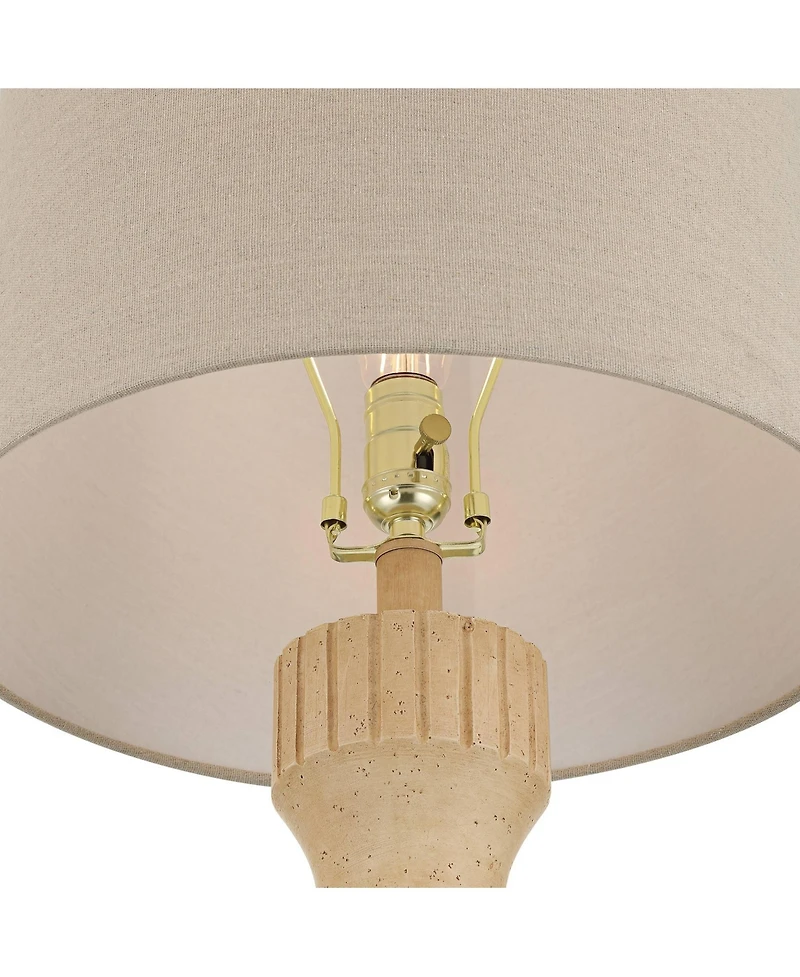 360 Lighting Andros High Beige Almond Table Lamp