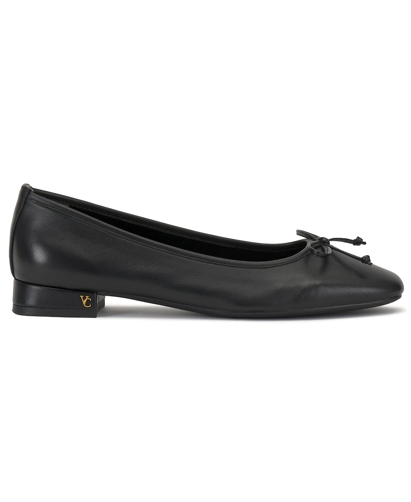 Vince Camuto Women's Jenlea Almond-Toe Block-Heel Bow Ballet Pumps