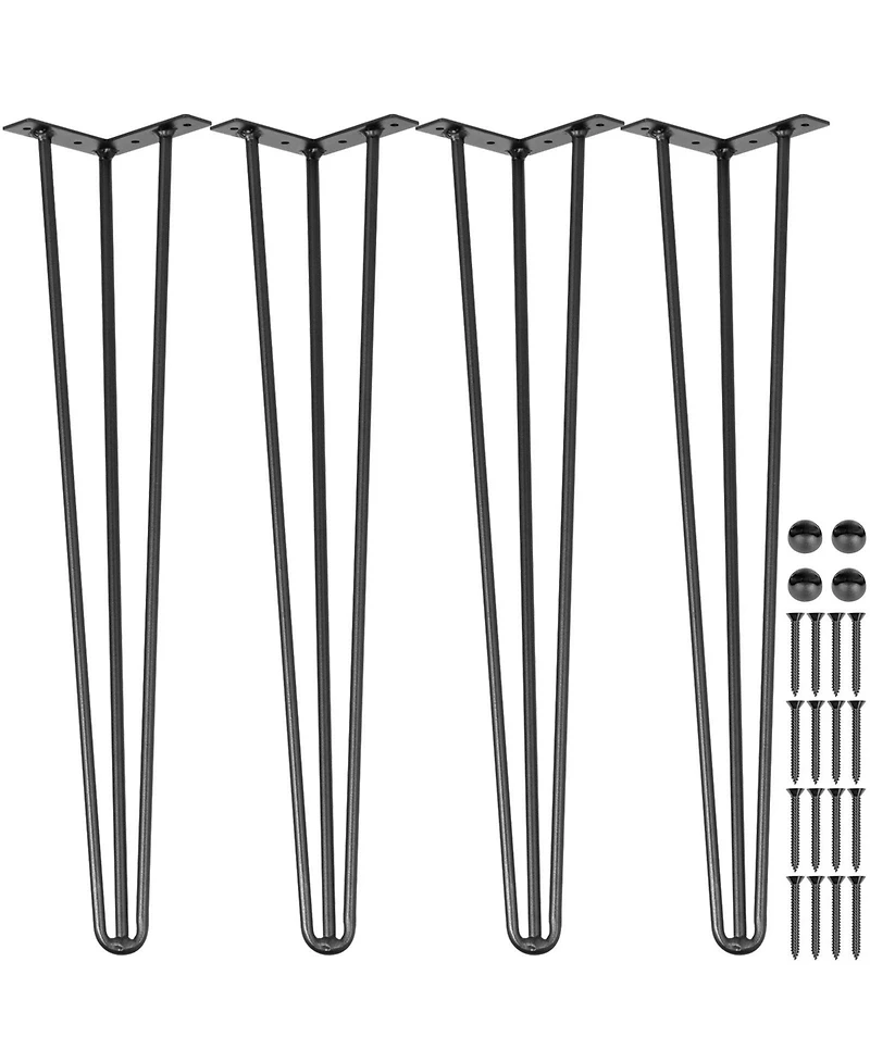 Gouun 20 in Hairpin Table Legs Set of 4, Carbon Steel 3-Rod Furniture Legs with 880 lbs Total Load Capacity