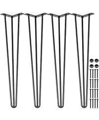 Gouun 20 in Hairpin Table Legs Set of 4, Carbon Steel 3-Rod Furniture Legs with 880 lbs Total Load Capacity