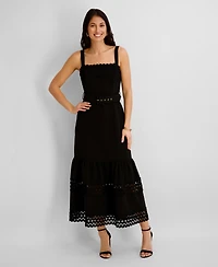 Kensie Women's Soft Touch Gab Square Neck Dress